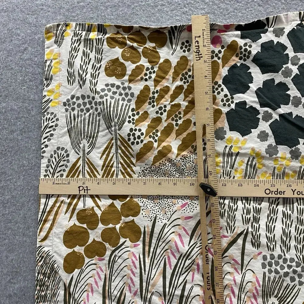 Marimekko Pieni Letto 1 King Pillow Sham Botanical Floral Cotton Earthy Colors